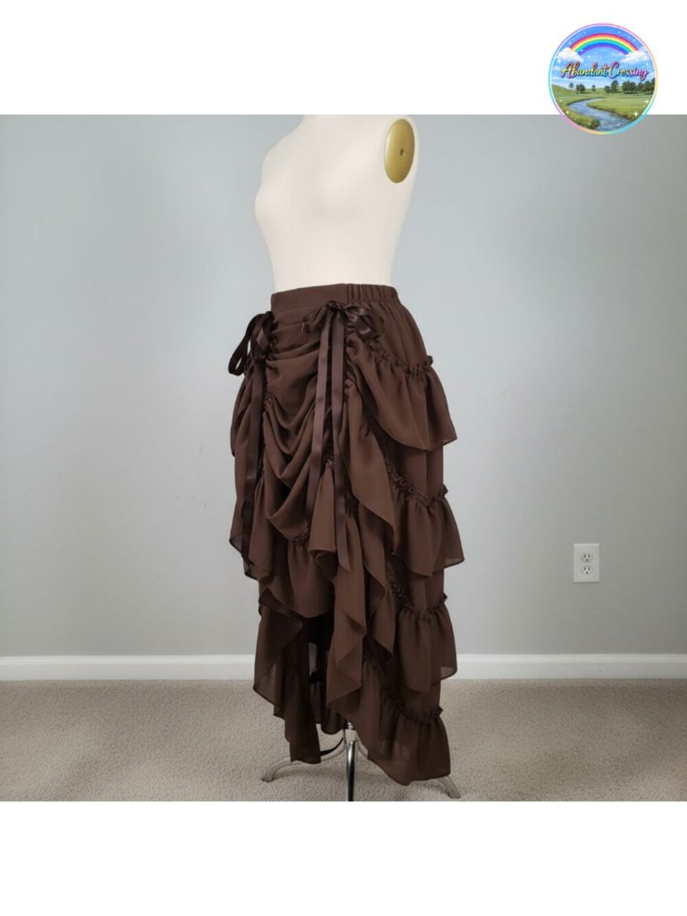 Steampunk Victorian Cosplay Costume High-Low Show Skirt Polyester